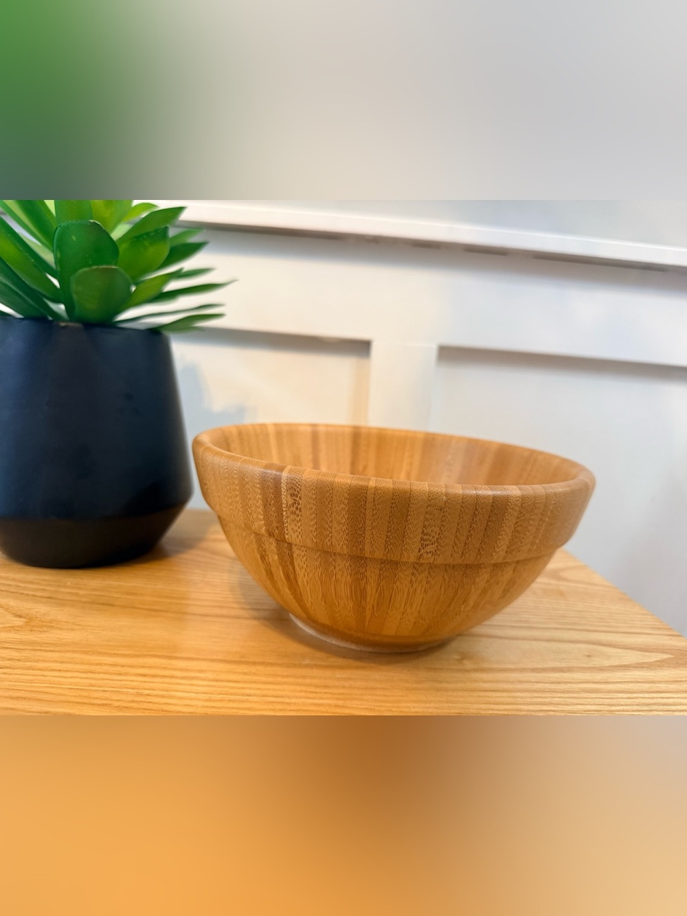 🌿4/$25 • The Pampered Chef Round Bamboo Serving Bowl